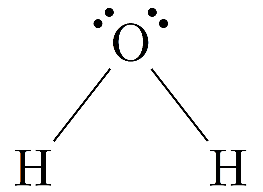 描绘水分子结构的路易斯图