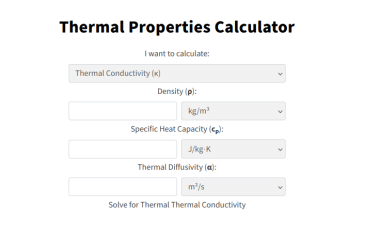 Thermal Properties Calculator